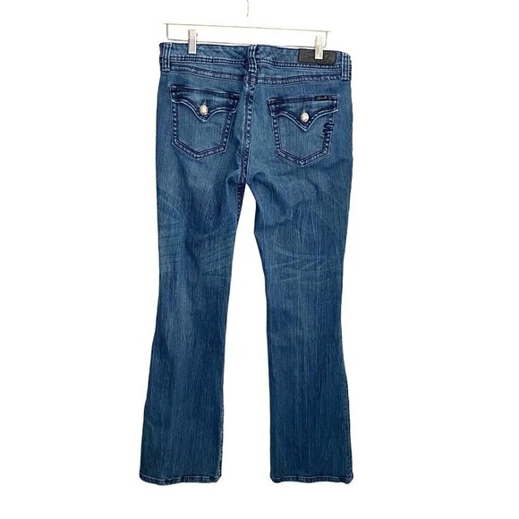 Seven‎ 7 Bootcut Jeans 5 Pocket Design with Decorative Buttons Med Blue Wash 10 - Picture 2 of 6